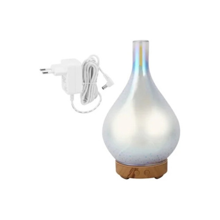 Ultrahangos párásító, 100ml, LED fénnyel, EU csatlakozó