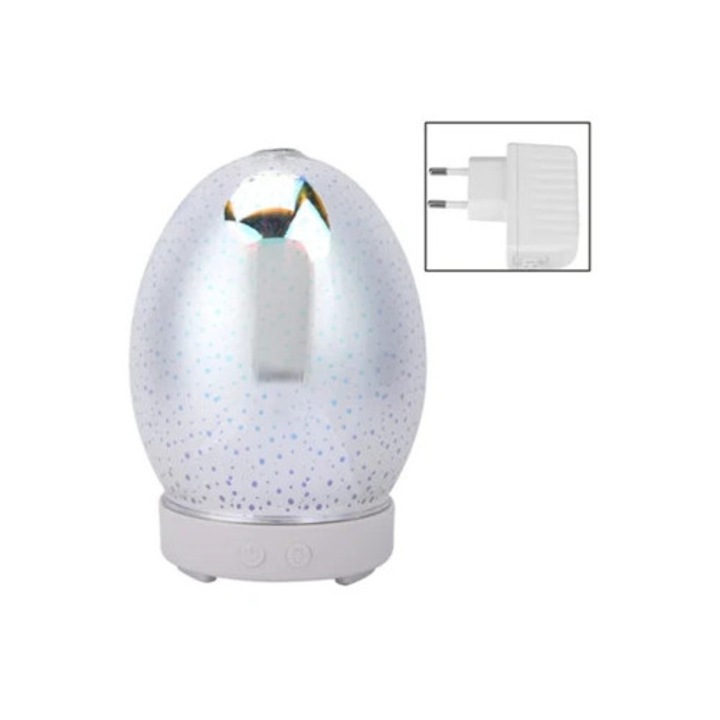 100 ml-es ultrahangos aromaterápiás párásító LED fénnyel, EU csatlakozóval