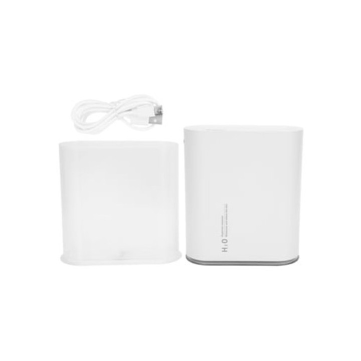 1 literes USB párásító, dupla levegőkimenettel, éjszakai fénnyel, otthonra és irodába
