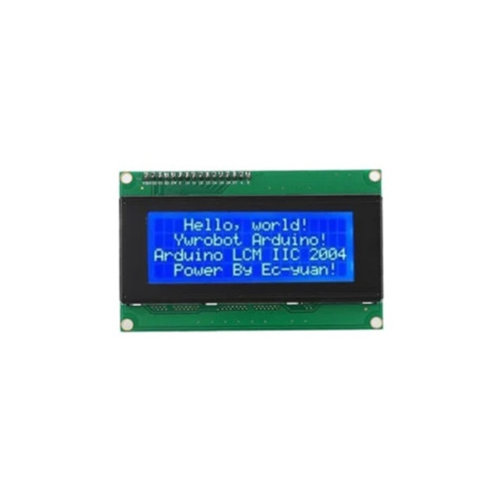 Kijelző LCD 20x4 5V kék HW-060C, modul 2004, 4/8 bites átvitel
