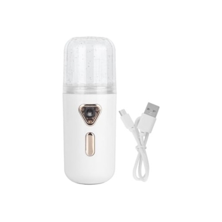Umidificator facial portabil 30ml, atomizare nano, incarcare USB
