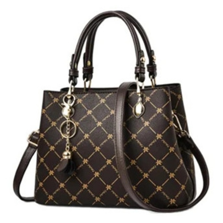 Női ultrakönnyű hobo táska, modern design, műbőr, medállal, egy méret