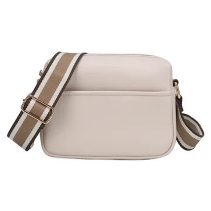 Vegán crossbody táska nőknek, kompakt kialakítás, több rekesszel, 20x8x15cm