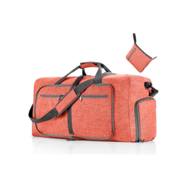 Utazótáska cipőrekesszel, vízálló, összecsukható, többszínű, tágas