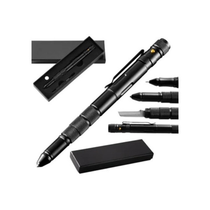 Pix multifunctional cu lanterna, negru