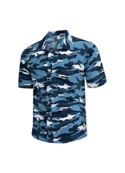 Férfi ing, alkalmi mintás, poliészter, kék, 2XL INTL