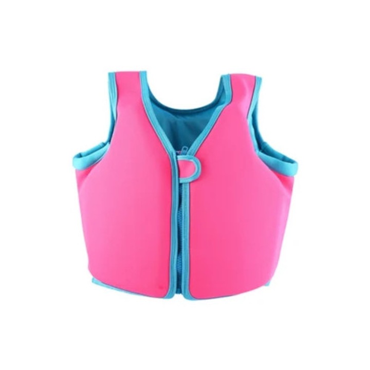 Jacheta de salvare neopren ajustabila pentru copii, roz