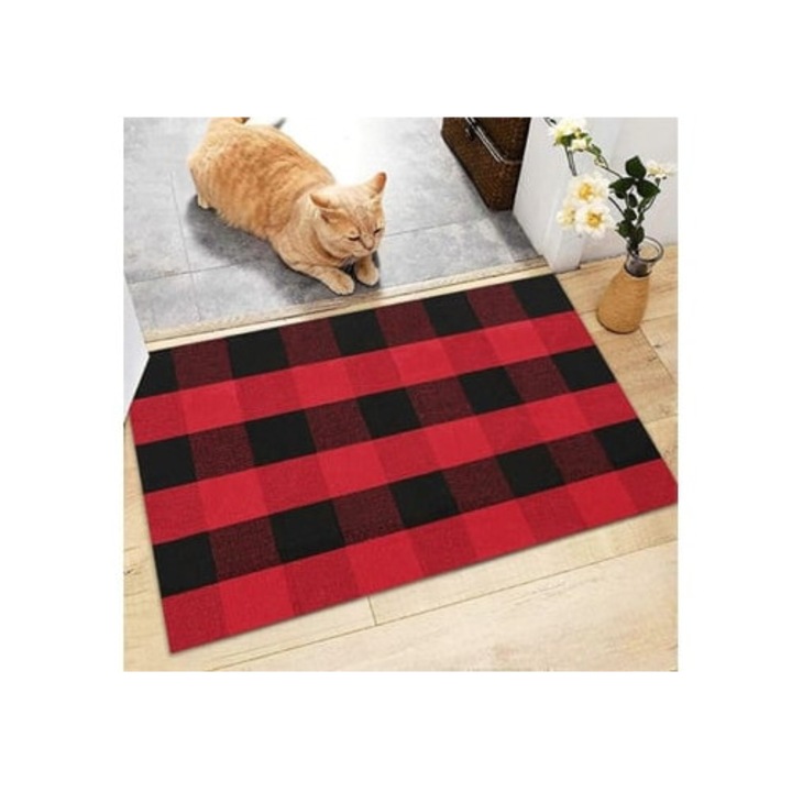Előszőnyeg, Plaid, könnyen tisztítható, mosógépben mosható, többszínű, 50x80cm