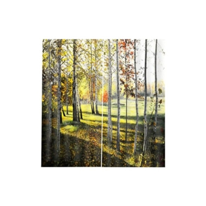 Затъмняващи завеси, усъвършенствана технология, дигитален печат, многоцветни, комплект