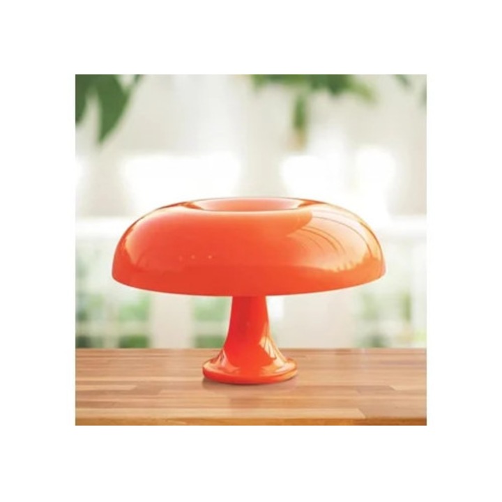 Veioza moderna retro, lampa ajustabila tip ciuperca, lumina tri-color, design