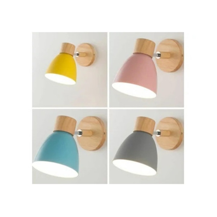 Északi minimalista falikar, állítható, E27, háromszínű dimmelhető, hálószobába, szállodába és előszobába