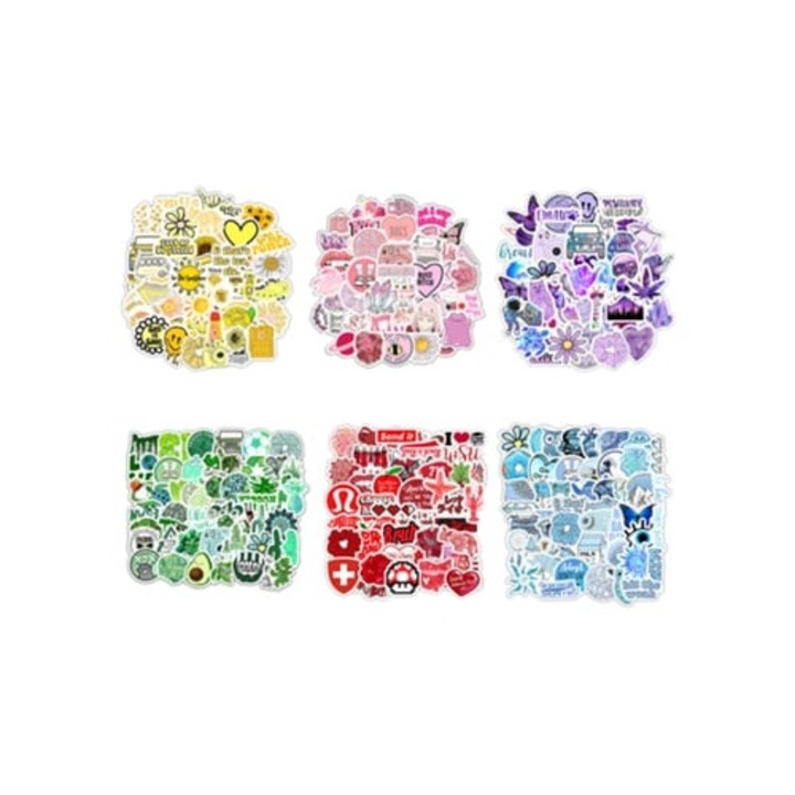 Set de stickere Kawaii, durabile, rezistente la decolorare, pentru laptop, sticla de apa, telefon, skateboard