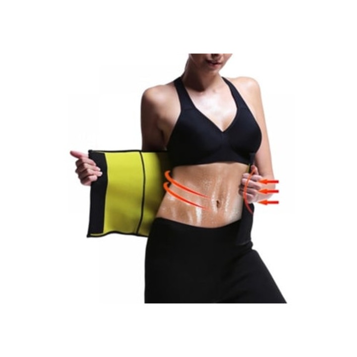 Fogyókúrás öv, Slimming Shaper modell, unisex, fekete, állítható méret