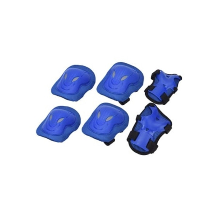 Set de protectie pentru patinaj cu role, genunchiere, cotiere si manusi, rosu