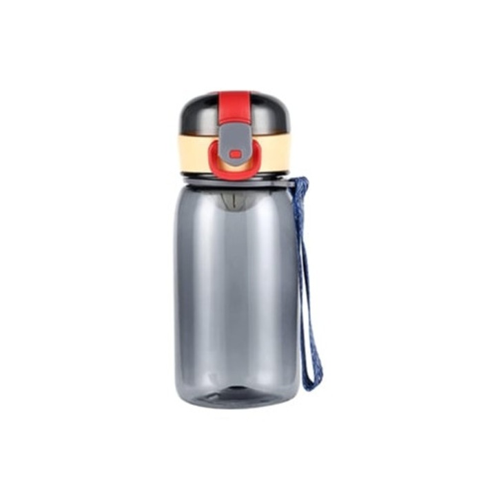 400 ml-es vizespalack, széles szájú, levehető szűrővel, hordozható, átlátszó