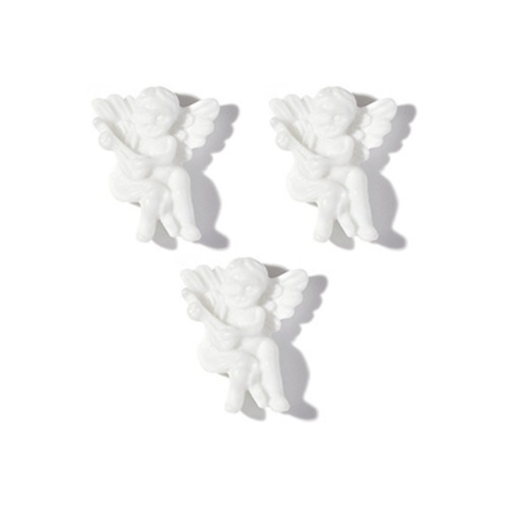 Set decoratiuni pentru unghii, ingeri 3D, aplicare usoara