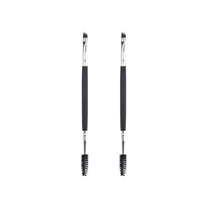 Set de pensule pentru sprancene 2-in-1, pentru contur si definire, 2 bucati