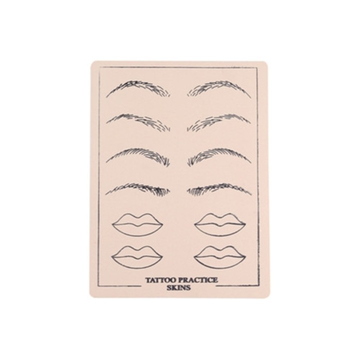 Piele siliconica pentru practica tatuaje, set 10 bucati, moale, reutilizabila, fata dubla
