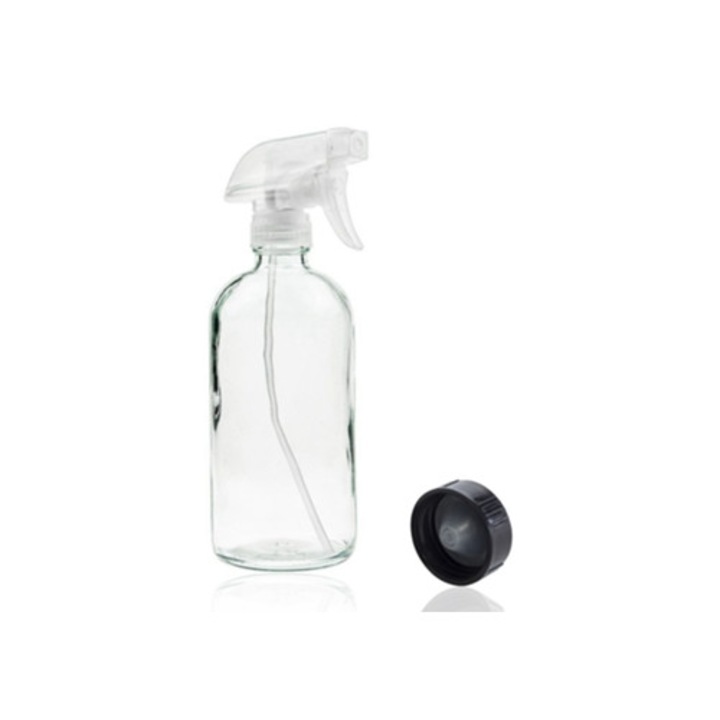 Üveg spray flakon 500ml, ideális illóolajokhoz, növényekhez, tisztítószerekhez, újrafelhasználható