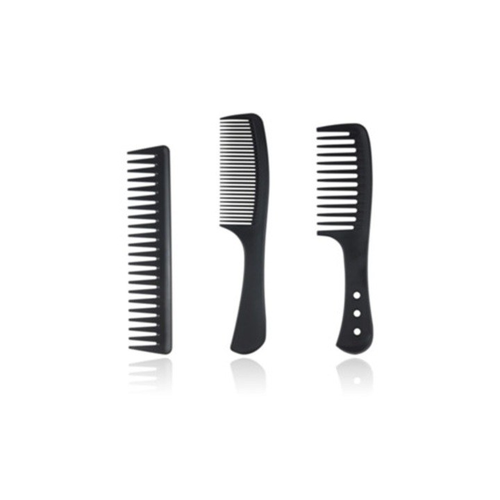 Pieptene anti-static cu dinti largi, pentru descurcat parul, rezistent la caldura, set de perii de par.