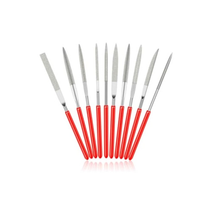Set de pile diamantate profesionale, design ergonomic, pentru metal, lemn si plastic