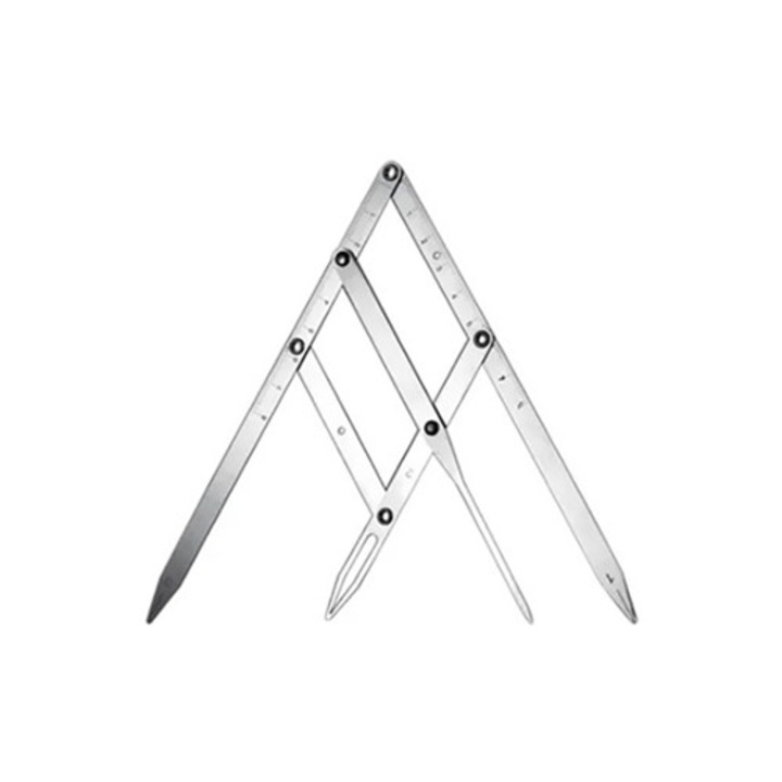 Rigla pentru sprancene, 3 puncte de pozitionare, flexibil, inox