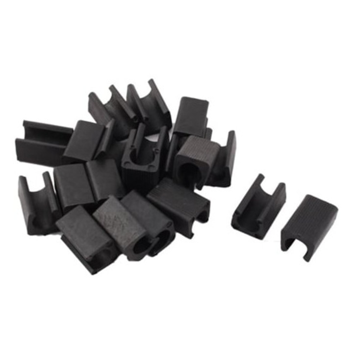 Set 20 accesorii pentru picior scaun, plastic, negru, 10mm