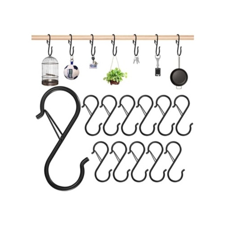 Suporturi S pentru baie, rezistente la rugina, antiderapante, set cu prindere elastica, utilizare interioara si exterioara