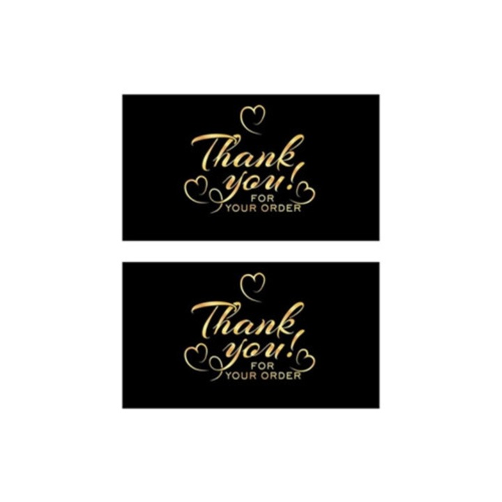 Set 100 Felicitari Aurii si Negre, 2x3.5 Inches