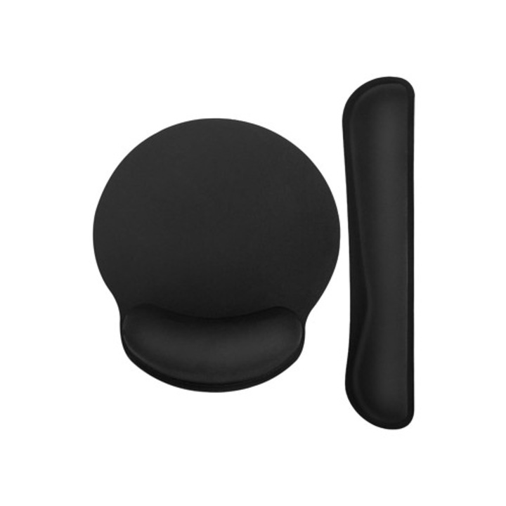 Ergonomikus egérpad csuklótámasszal, memóriahabos párnával, gumírozott, csúszásmentes talppal