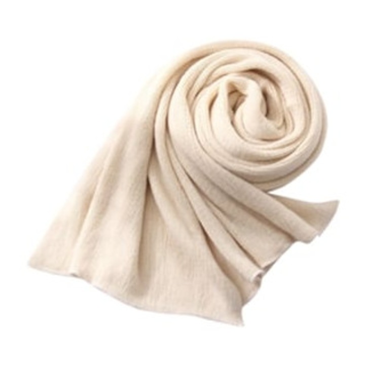 Esarfa dama, lunga, calduroasa, din casmir, bej