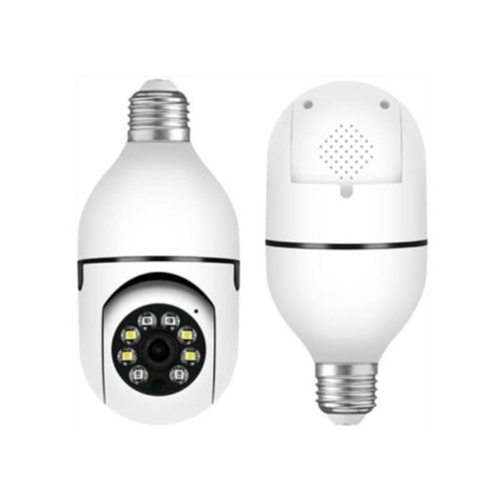 Camera de supraveghere wireless Secure Lite Cam Bulb, vedere panoramica 360, audio bidirectional