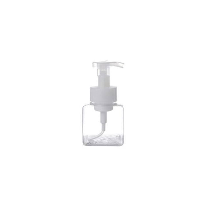 Dispenser de sapun spumant 250ml, sticla plastic transparenta, pompa refillabila