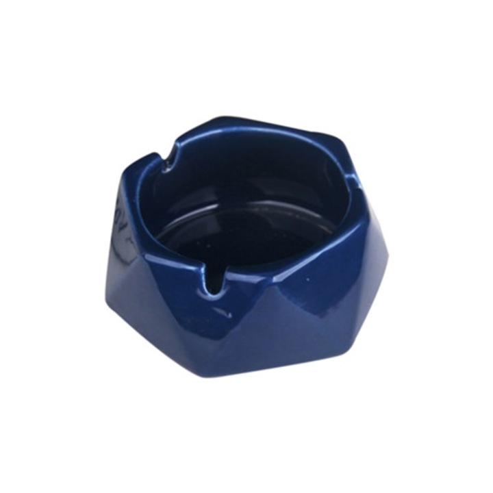 Scrumiera din sticla rotunda pentru tigari, utilizare interioara si exterioara