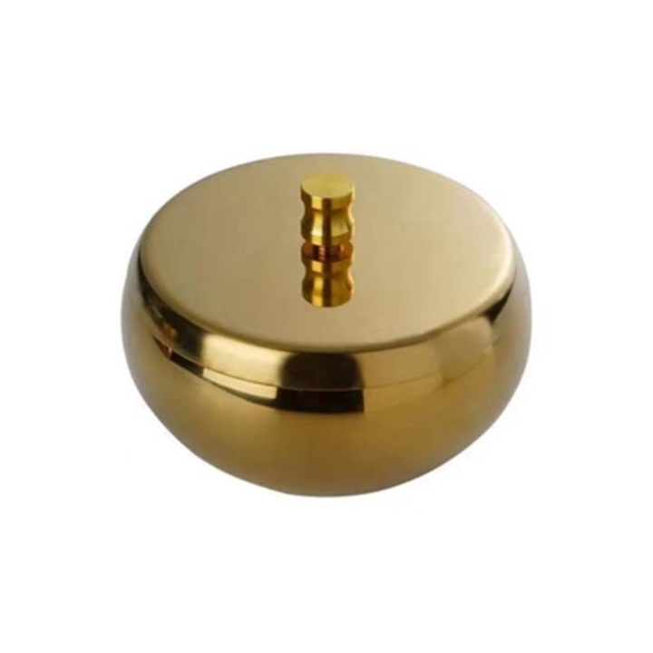 Scrumiera exterioara cu capac, set din otel inoxidabil pentru tigari