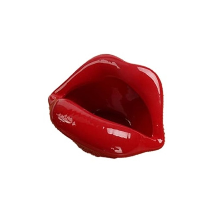 Scrumiera ceramica in forma de buze, design creativ, smokeless