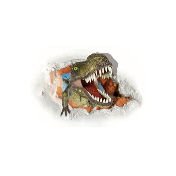 3D dinoszaurusz dekoratív matrica, vízálló PVC, gyermek szett