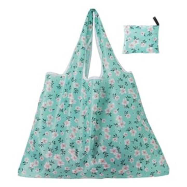 Újrafelhasználható, összecsukható bevásárlótáska, nagy kapacitású, vízálló anyag, többszínű