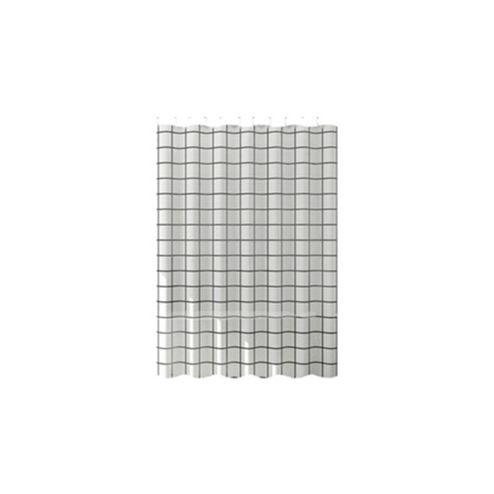 Cortina de dus geometrica cu carlige, set decorativ modern, 72x72cm
