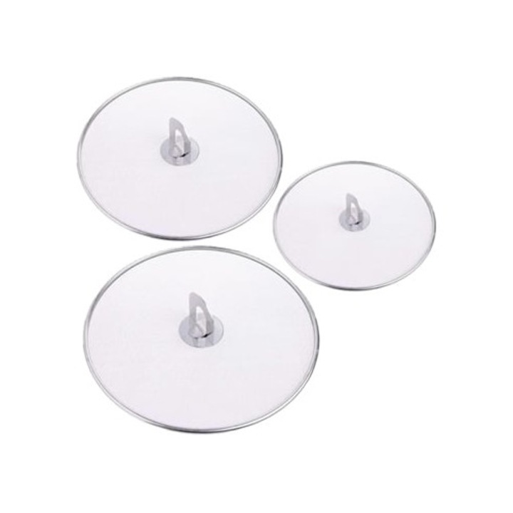 Set 3 capace din otel inoxidabil cu maner pliabil pentru vase O 25/29/33 cm