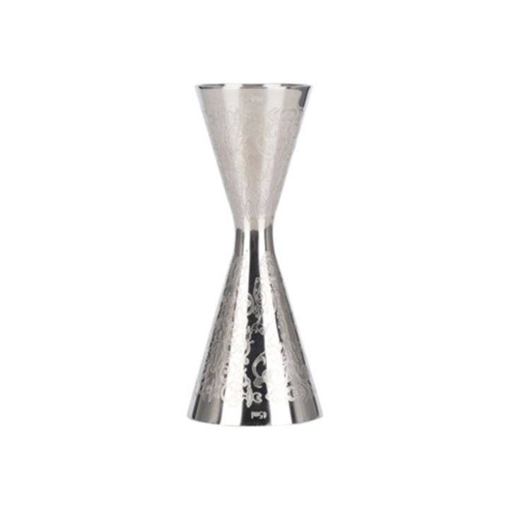 Jigger cocktail din otel inoxidabil, design ergonomic, cu marcaje clare, set de masurare