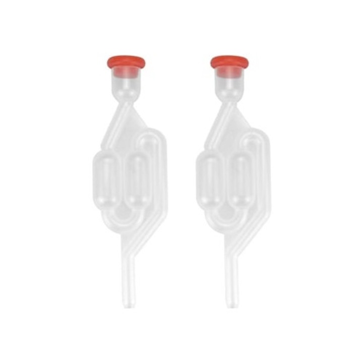 Supapa de fermentare, plastic, transparent, 17.5x5.5cm, pentru vin si cidru