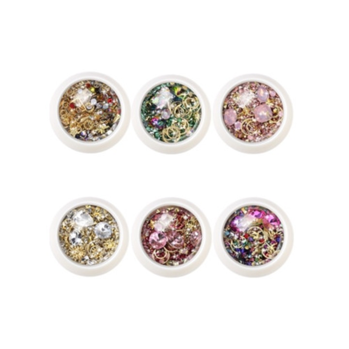 Set decoratiuni 3D pentru unghii, multicolor