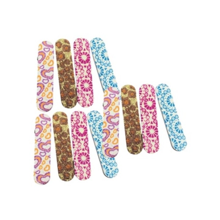 Set 12 Pile cosmetice colorate pentru unghii