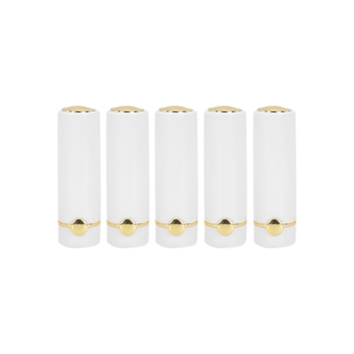 Set 5 Tuburi Ruj Alb Reumplibile, Accesorii Machiaj