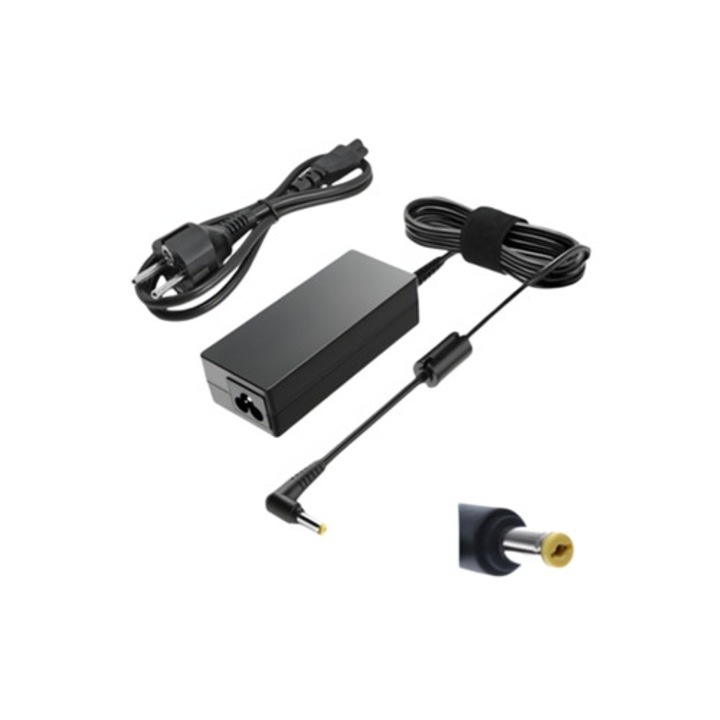 Зарядно за лаптоп 90W, 19V, 55x17mm, комплект