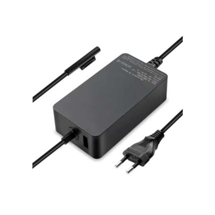 Зарядно за лаптоп 65W 15V 4A за Surface Pro, Черно