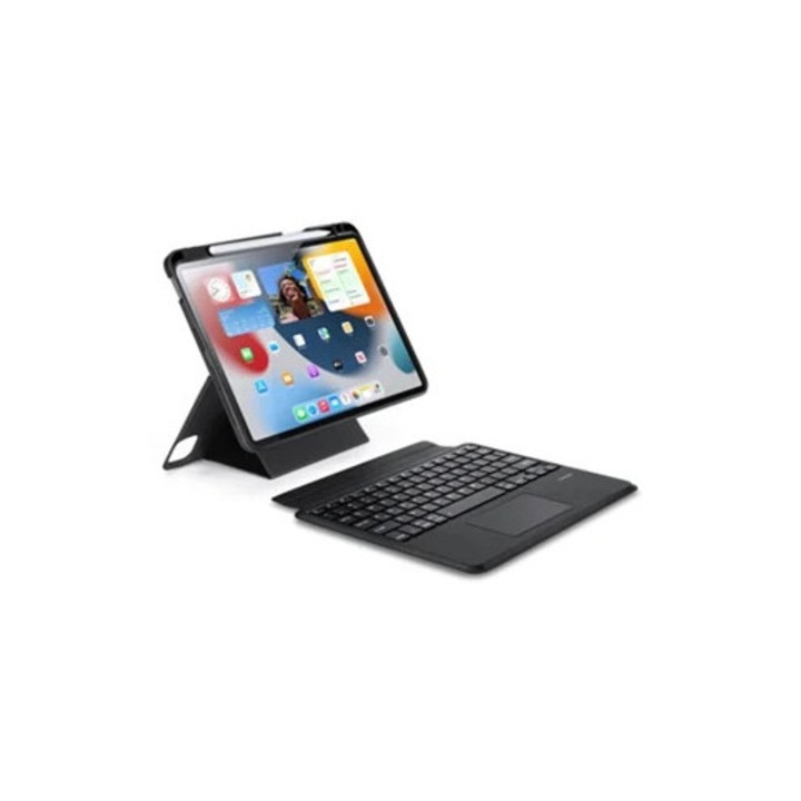 Tastatura Bluetooth pentru iPad 10 2022, carcasa magnetica, neagra, 10.9 inch