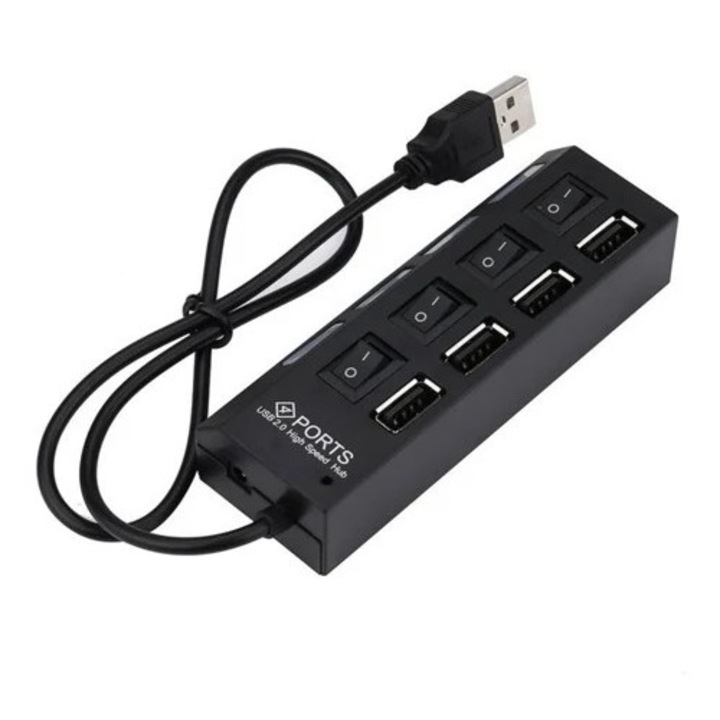 Hub GOEIK 14-H-USB-ON-P, 4 portos, USB