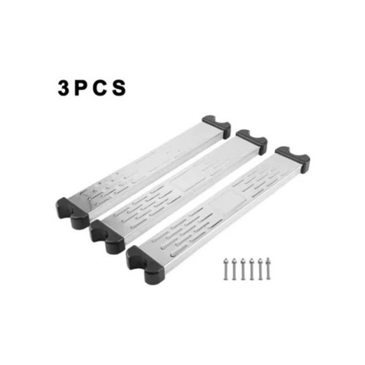 Стълба за басейн, 3 части, с безопасни стъпала